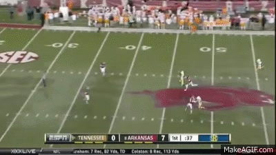 Joe Adams Punt Return Kick For Touchdown TD Run - Tennessee vs. Arkansas