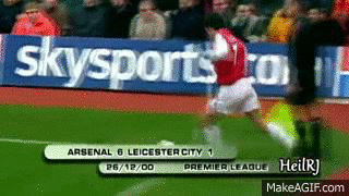 Henry vs Leicester City (2000) on Make A Gif