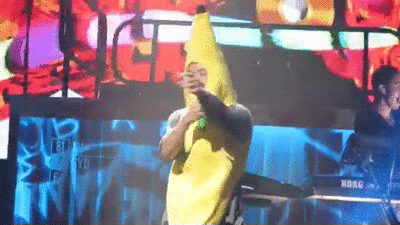 harry in a banana costume