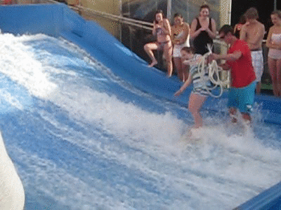 FlowRider Wipeout on Make A Gif
