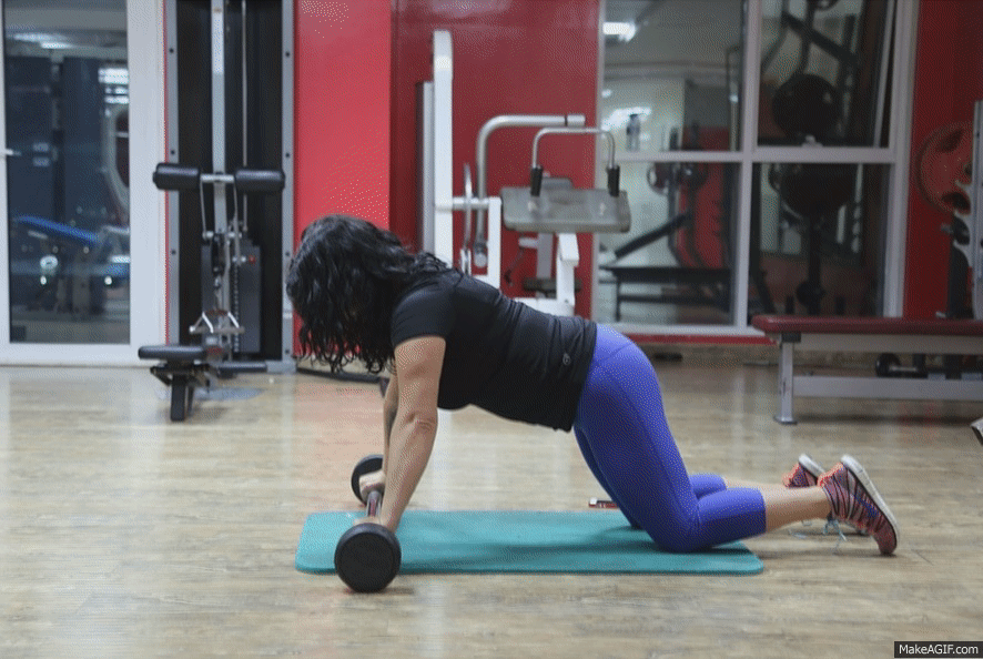 Barbell push-up and rollout