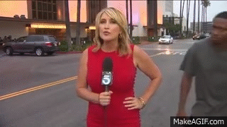 KTLA Reporter Wendy Burch Scared on LIVE TV in Los Angeles