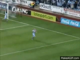 Footballer Robbie Simpson forgets how to knee-slide. : gifs